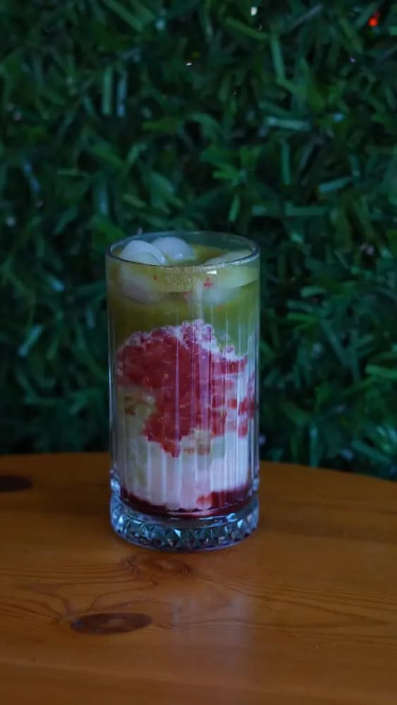 Ice Strawberry Matcha Latte
